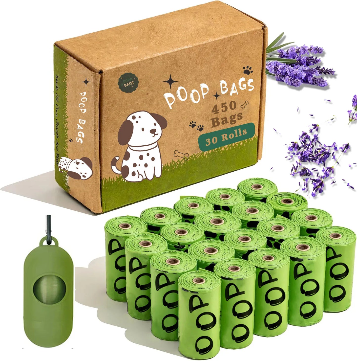 Sacs à déjections parfum lavande Biodégradables